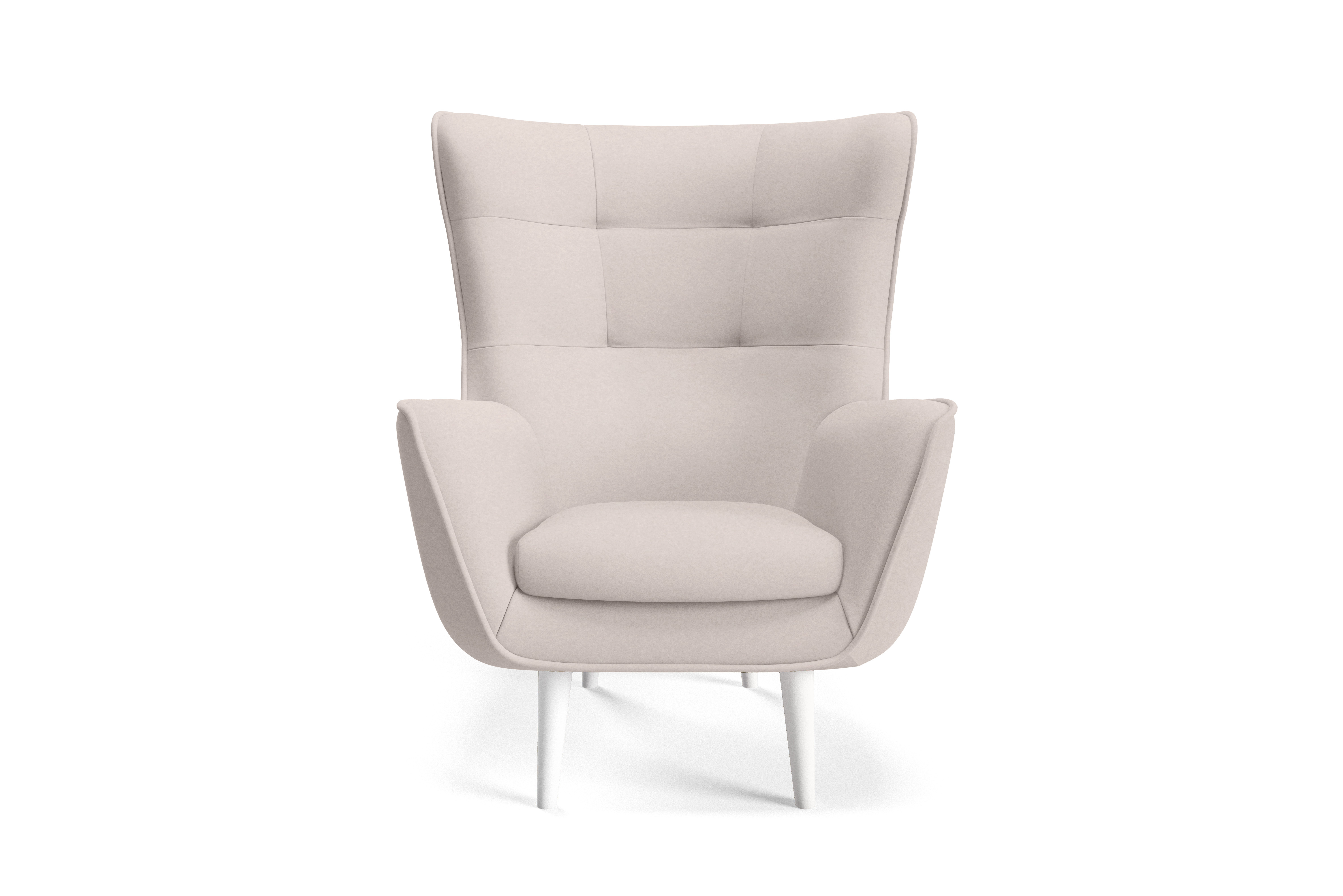 Eka Křeslo FLORENCE Výběr nohou: Bílé, Barva látky: CASTEL 03 (Béžová)