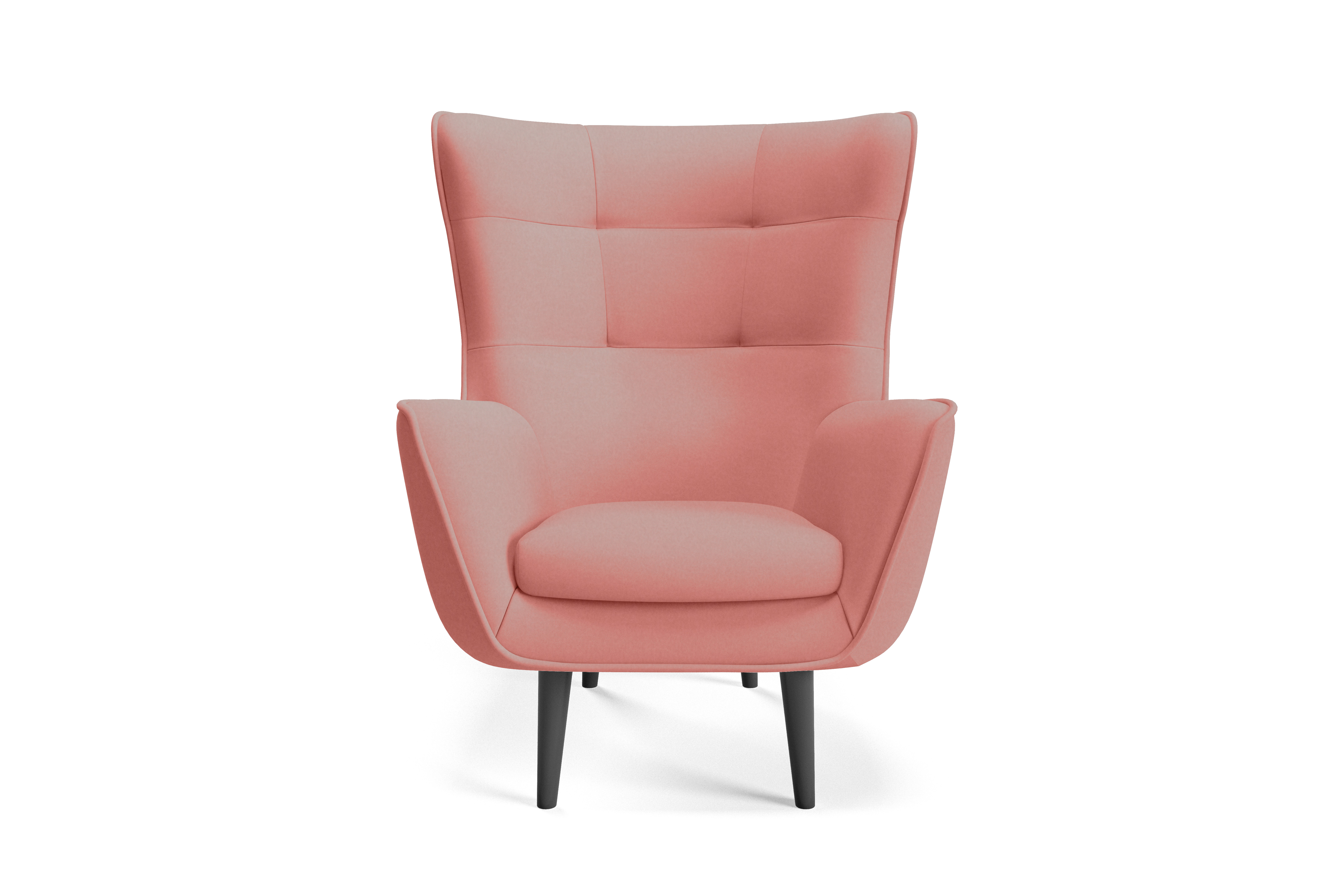 Eka Křeslo FLORENCE Výběr nohou: Černé, Barva látky: CASTEL 55 (Růžová)