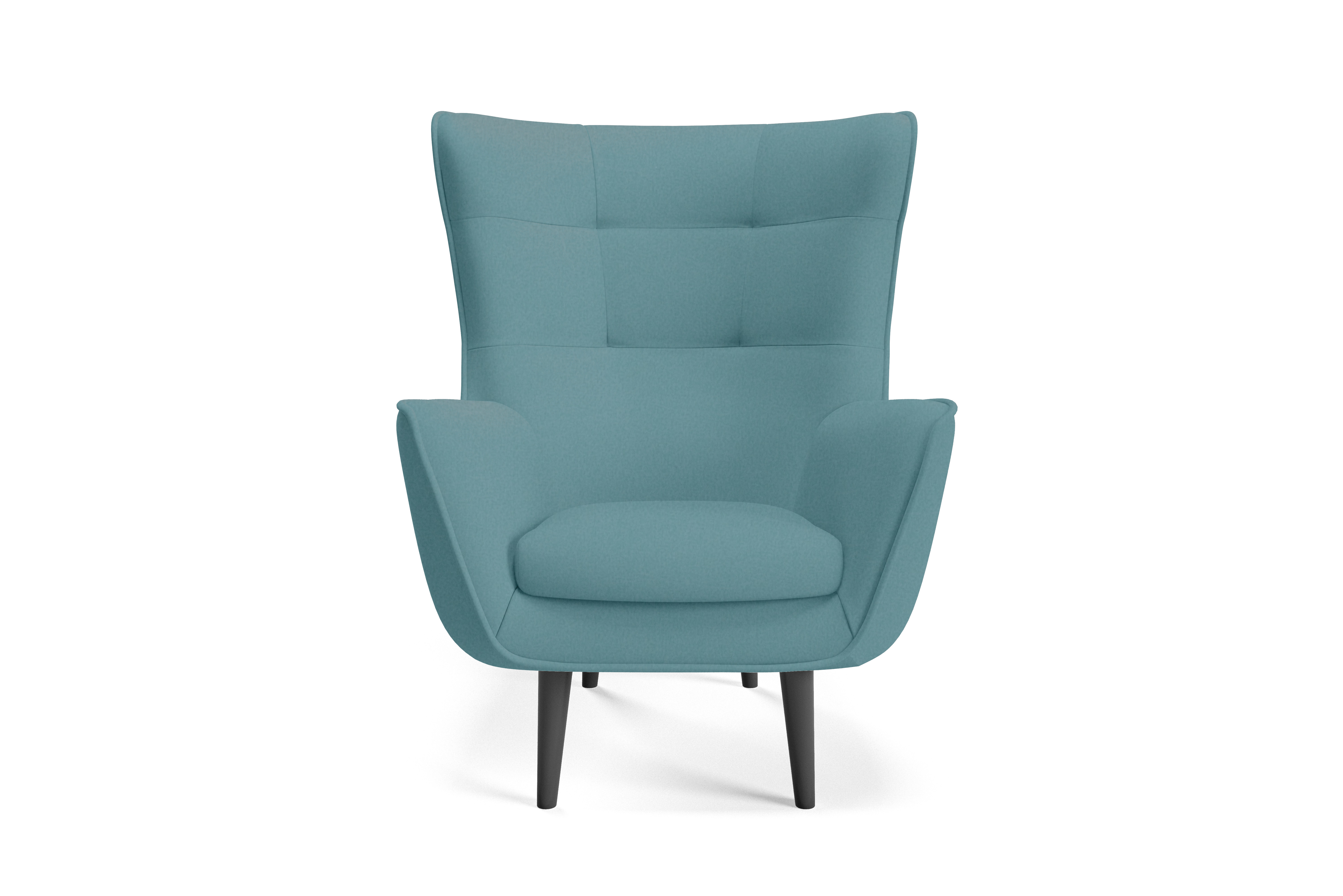 Eka Křeslo FLORENCE Výběr nohou: Černé, Barva látky: CASTEL 70 (Modrá)