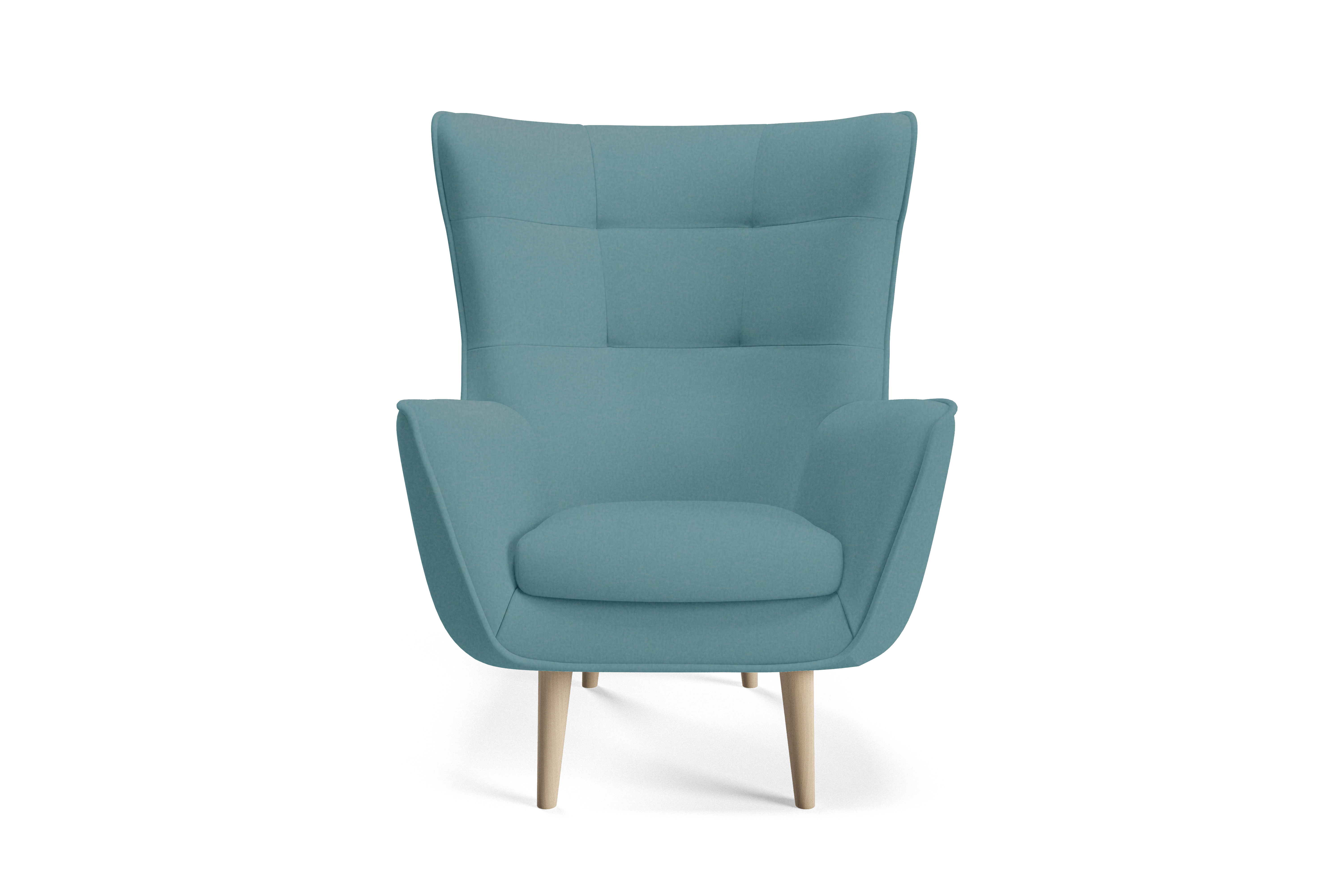 Eka Křeslo FLORENCE Výběr nohou: Přírodní, Barva látky: CASTEL 70 (Modrá)