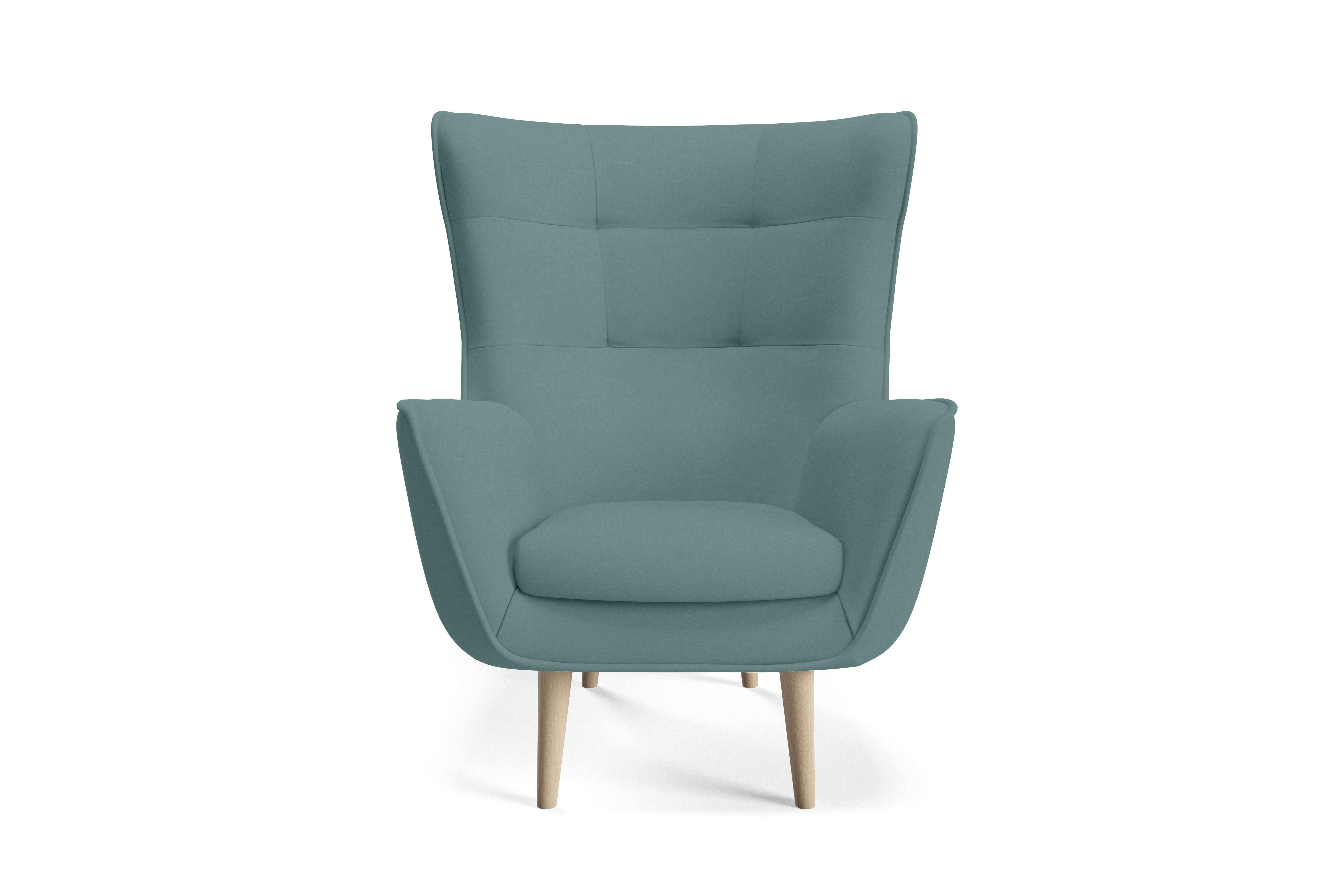 Eka Křeslo FLORENCE Výběr nohou: Přírodní, Barva látky: CASTEL 75 (Zelená)