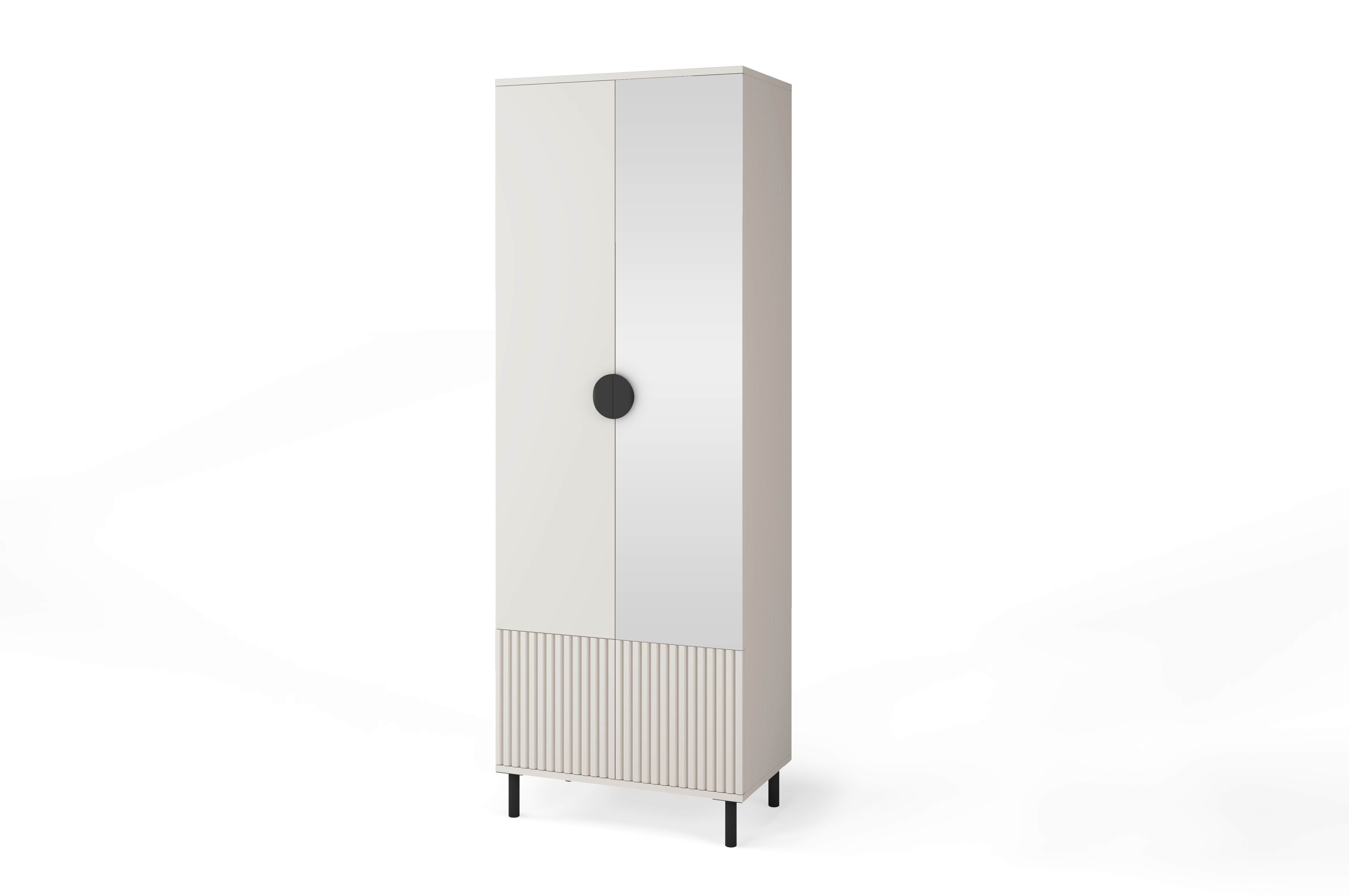 Eka Šatní skříň RAYO se zrcadlem s vysokými nožkami, 70 cm Kašmír