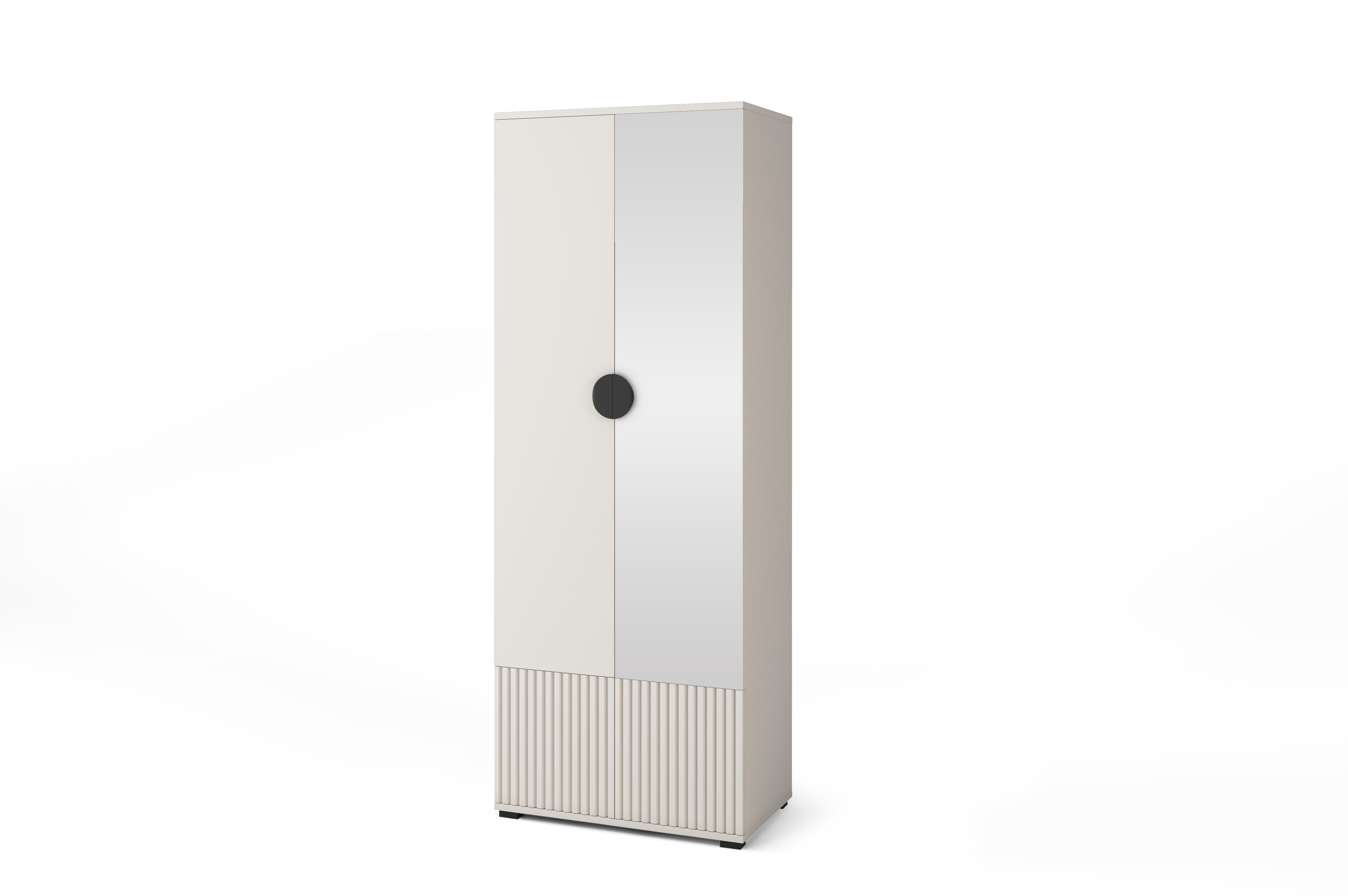 Eka Šatní skříň RAYO se zrcadlem s nízkými nožkami, 70 cm Kašmír