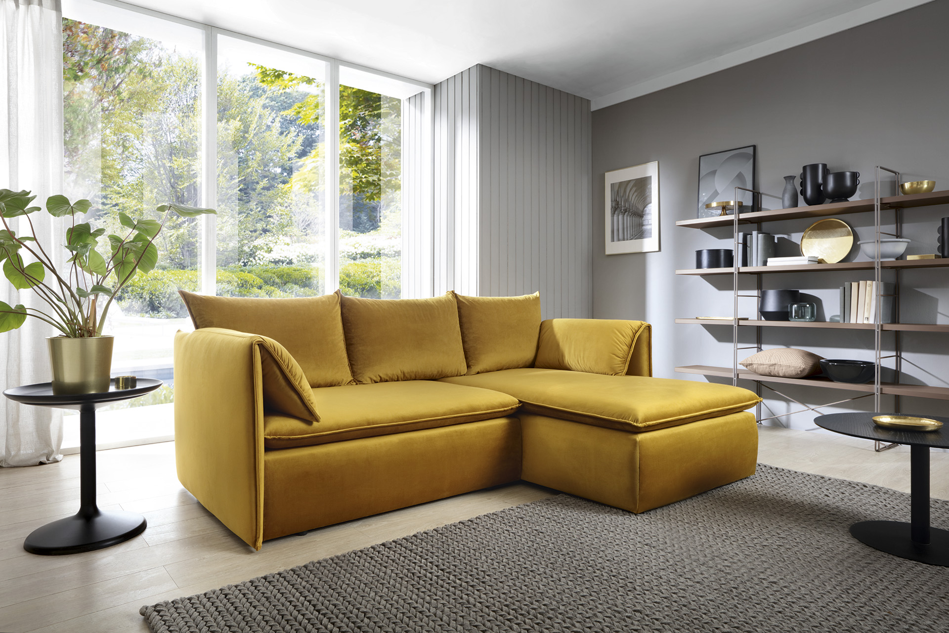 PCo Rohová sedací souprava GRANADA, 230 cm Roh pohovky: Pravý roh, Barva látky: RIVIERA 41