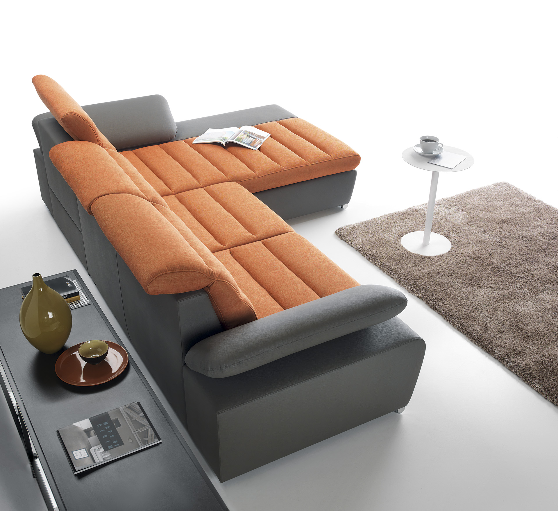 PCo Rohová sedací souprava KAMELOT, 282 cm Roh pohovky: Levý roh, Barva látky: ELEMENT 08 (Žlutá)