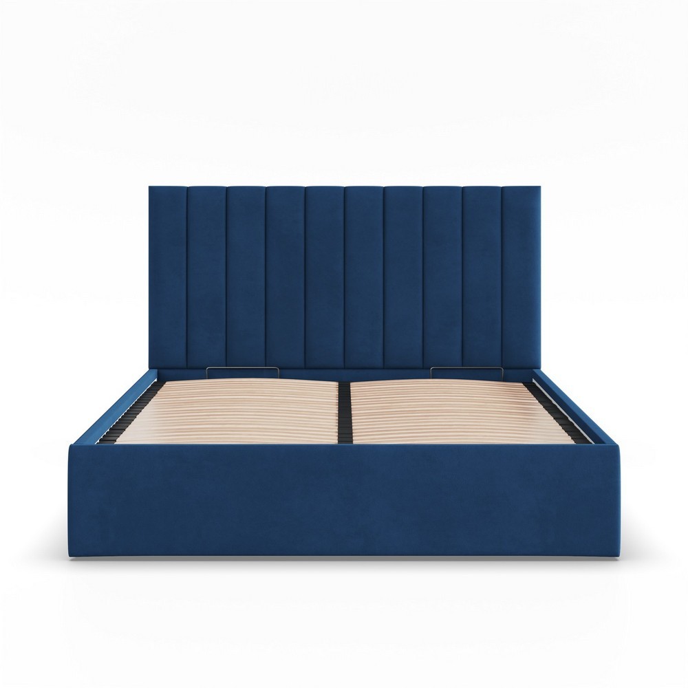 AGroup Čalouněná postel POLLA 160 x 200 cm Barva látky Trinity: (2331) Tmavá modrá