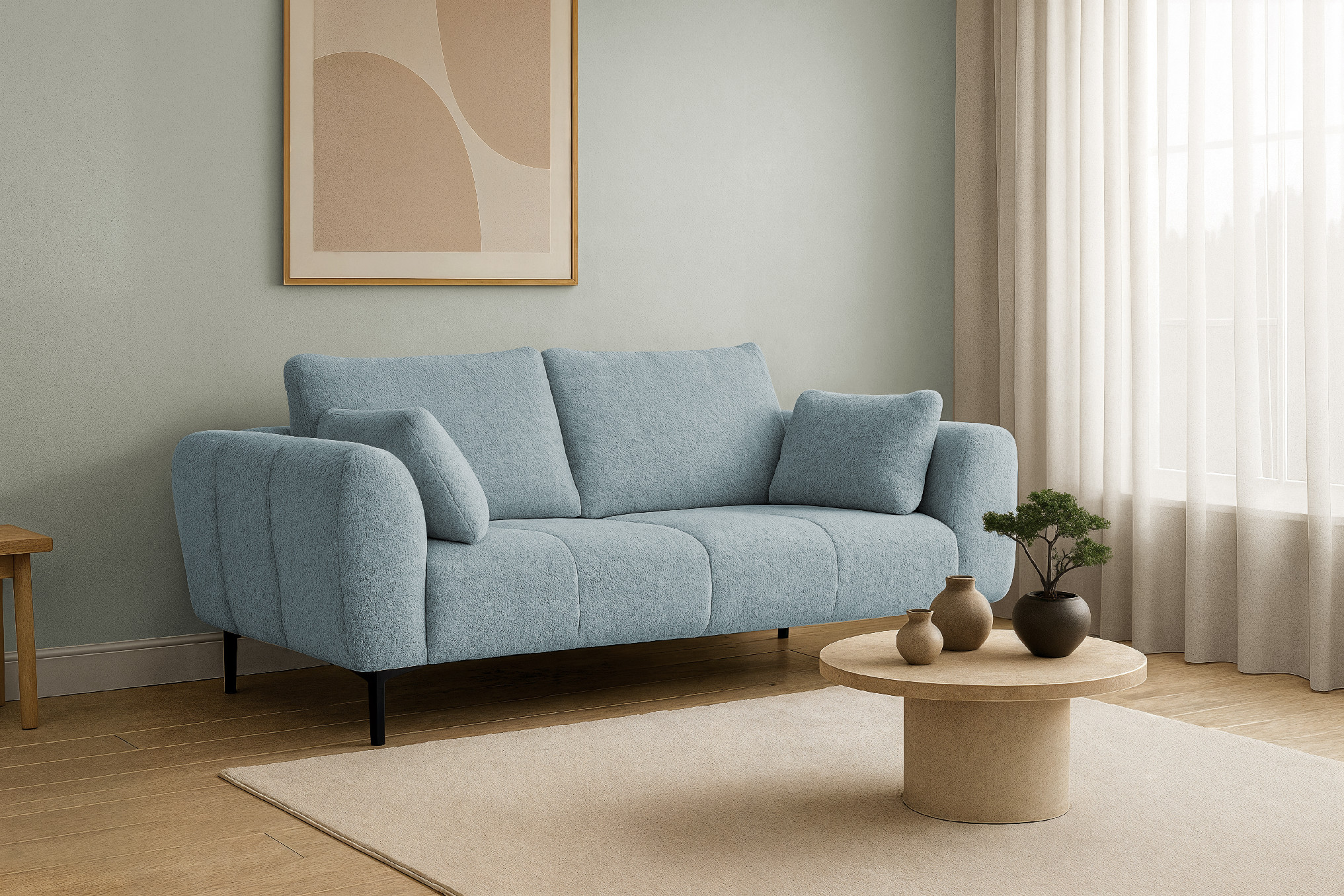 ARK Pohovka COCOA, 190 cm Barva látky: MISTERIO 70 (Modrá)