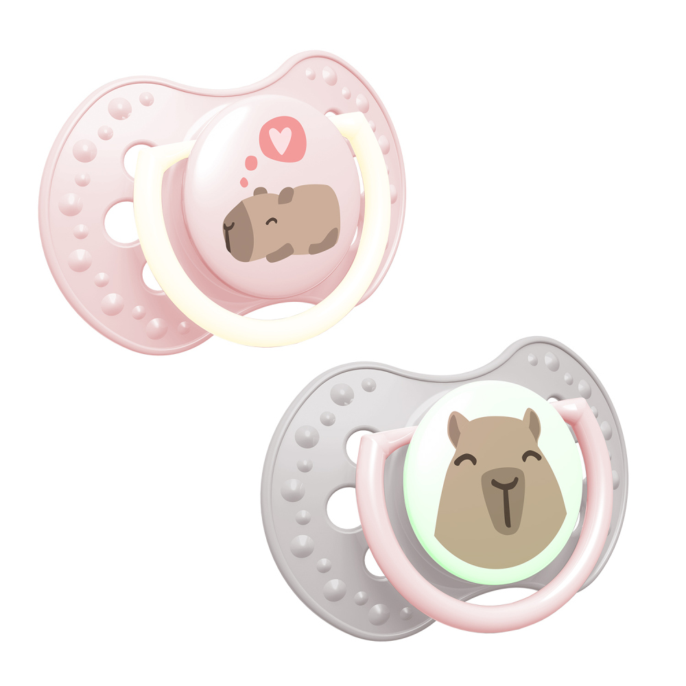 LOVI Dudlík silikonový dynamický CAPICHILL 6-18m 2ks holka