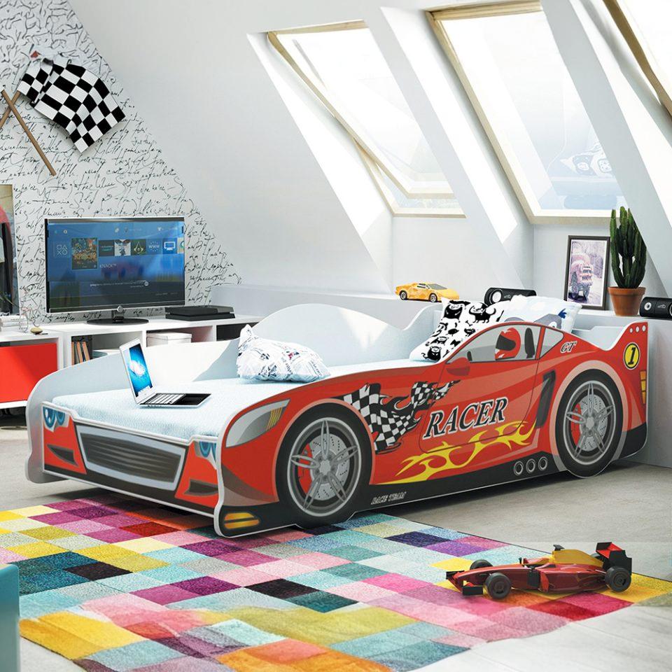 SMB Dětská postel CARS, 80x160 cm Barva: Červená