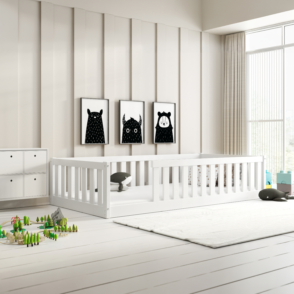 SMB Dětská postel BELLI 3, 120x200 cm Dekor: Bílá