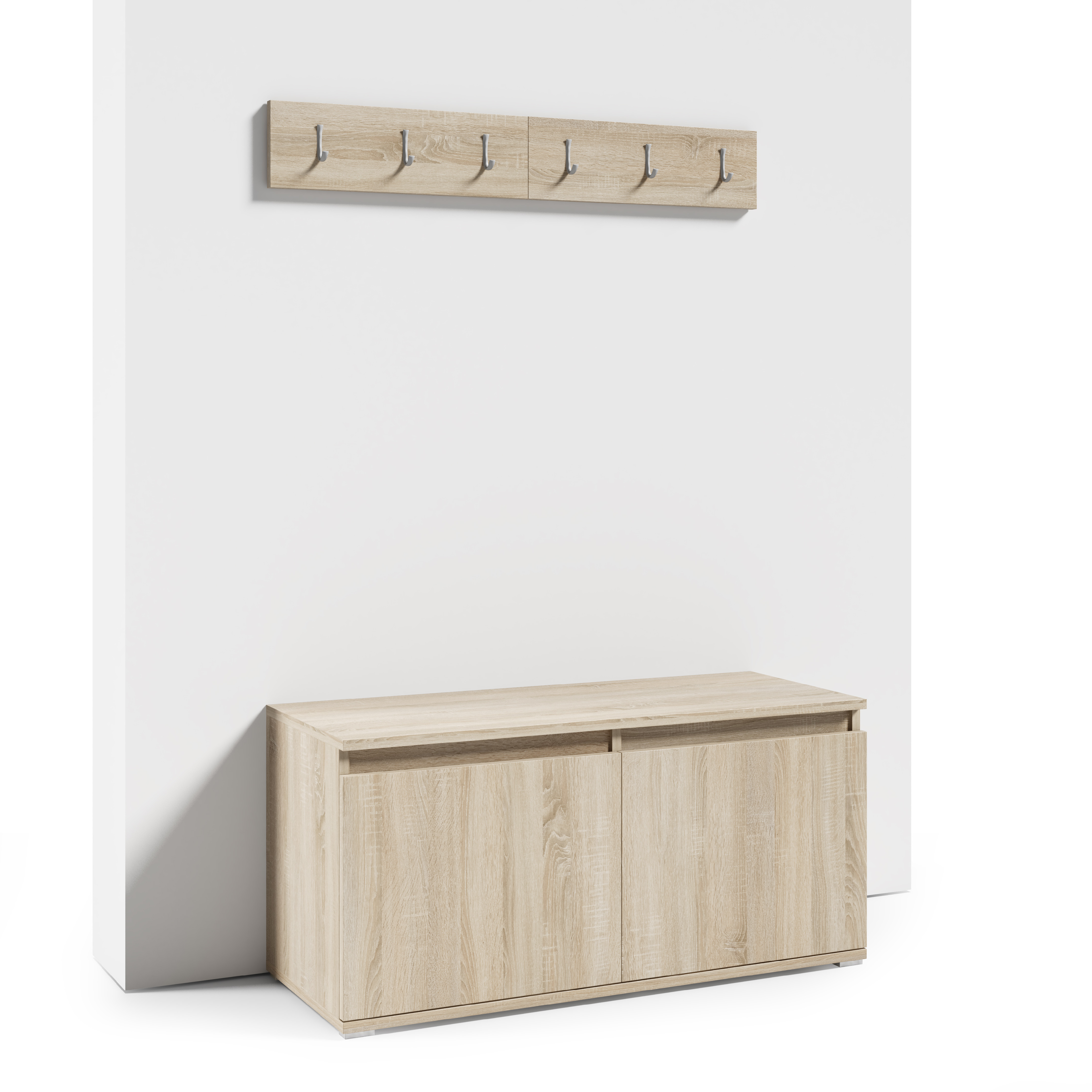 Eka Botník trinity s věšákem 100 cm, Dub Sonoma - 2.jakost