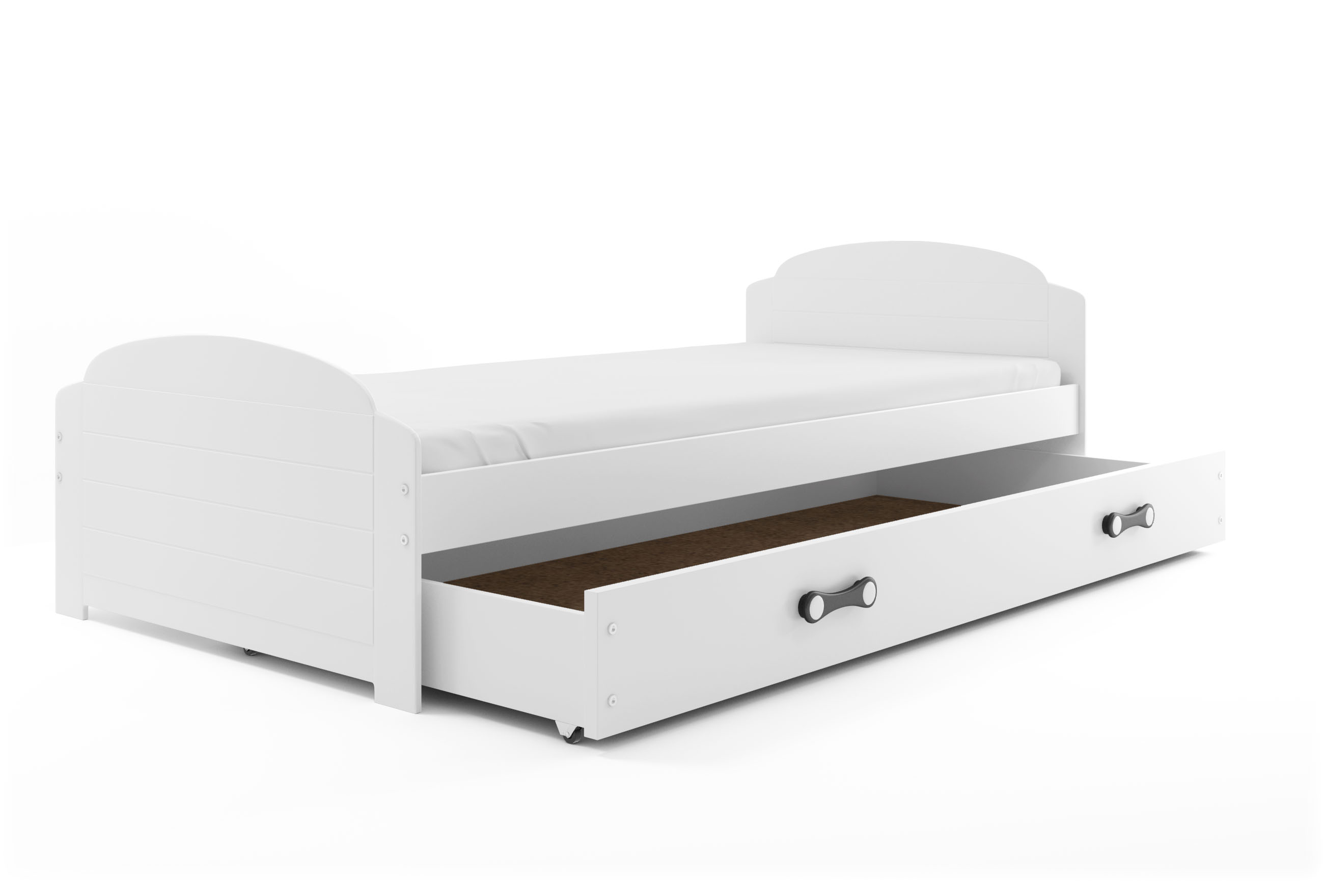 SMB Postel se šuplíkem LILA, 90x200 cm Dekor: Bílá, Barva šuplíku: Bílá