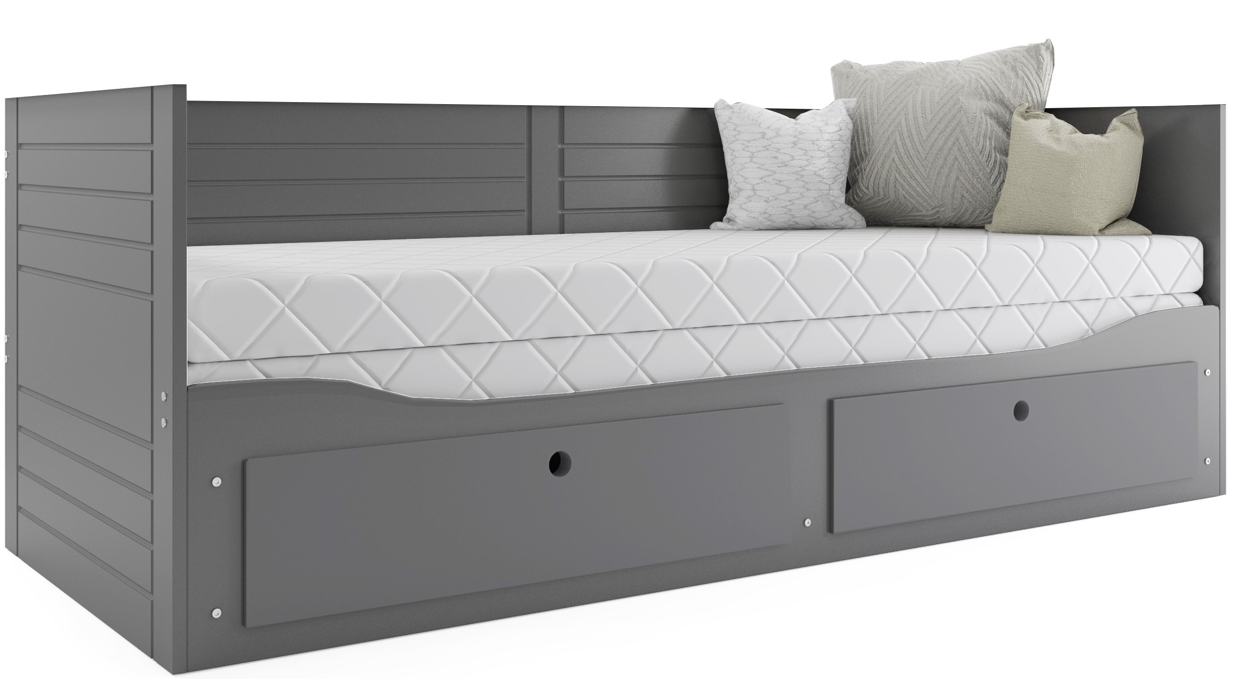 SMB Rozkládací postel s matrací HERME, 80-160x200 cm Dekor: Grafit