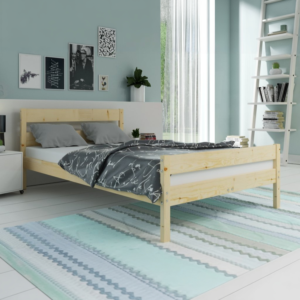 SMB Postel z masivu OLA, 140x200 cm