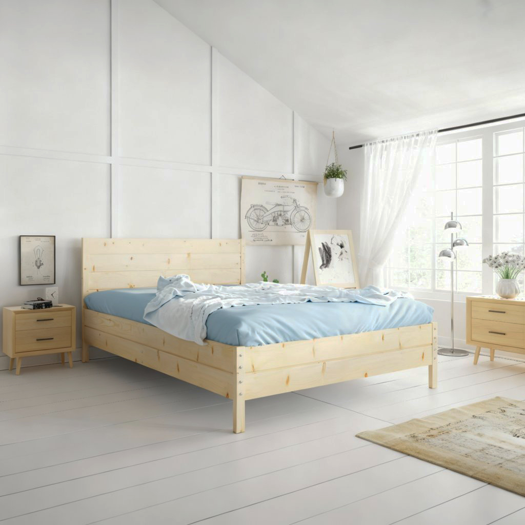 SMB Postel z masivu  s úložným prostorem CANNI, 160x200 cm