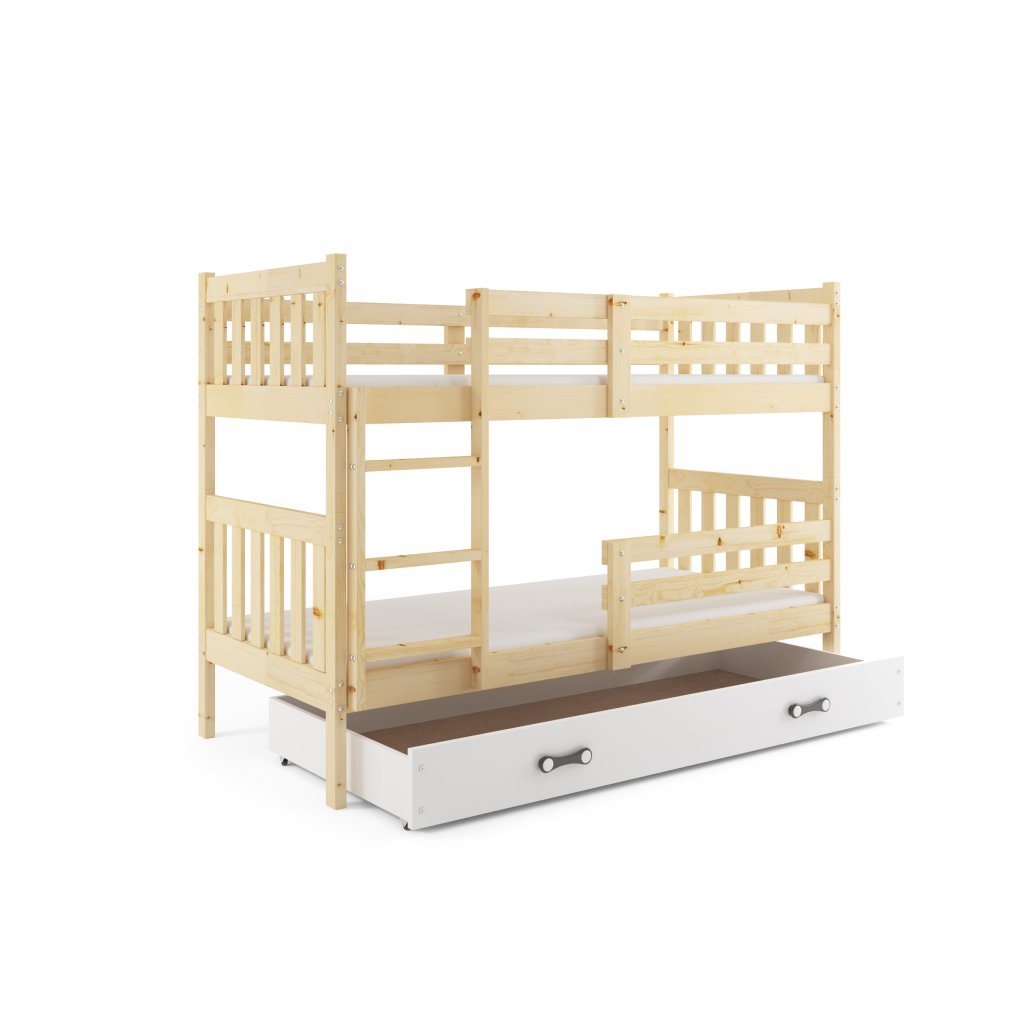 SMB Dětská patrová postel KAPI, 190x90 cm Příplatkové varianty: Se šuplíkem