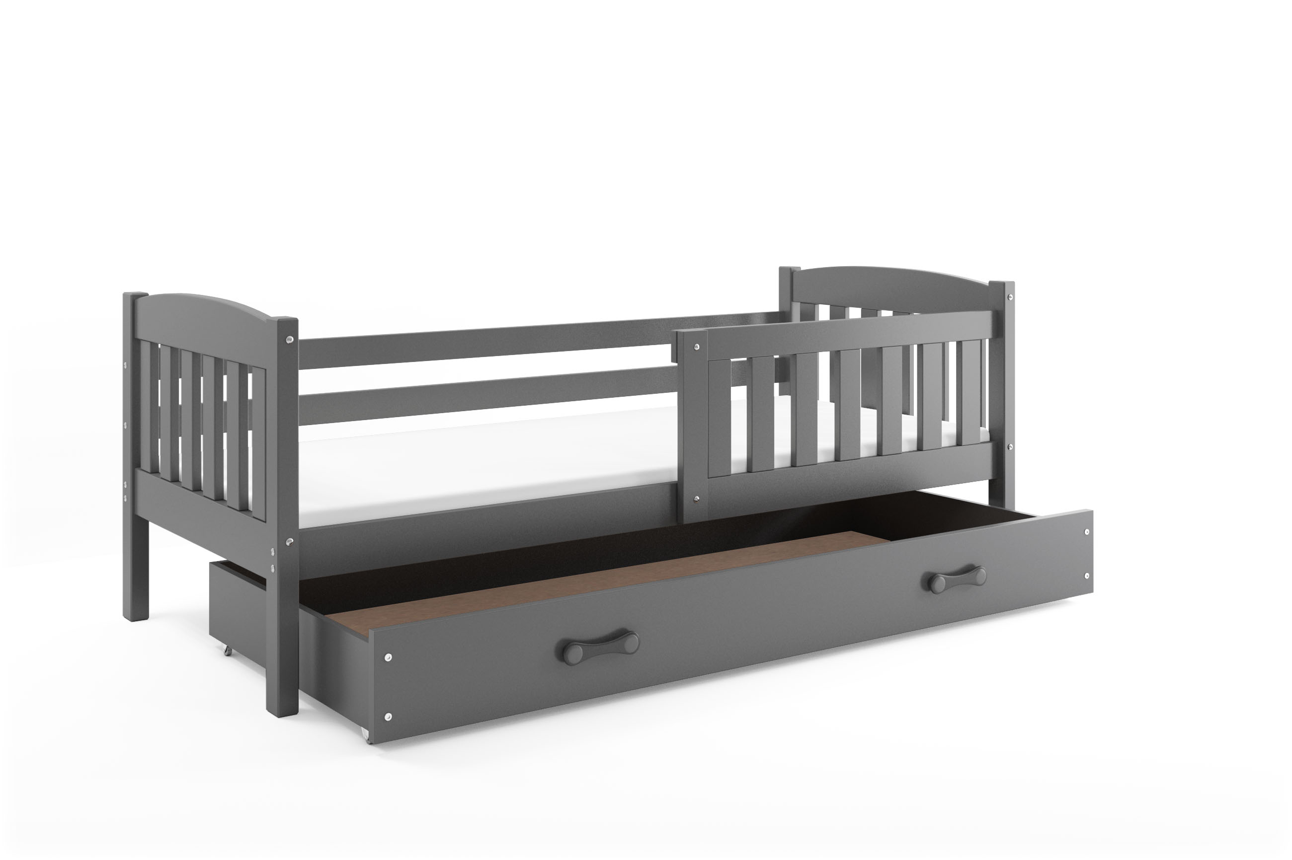 SMB Dětská postel se šuplíkem JAKE 1, 90x200 cm Dekor: Grafit, Barva šuplíku: Grafit