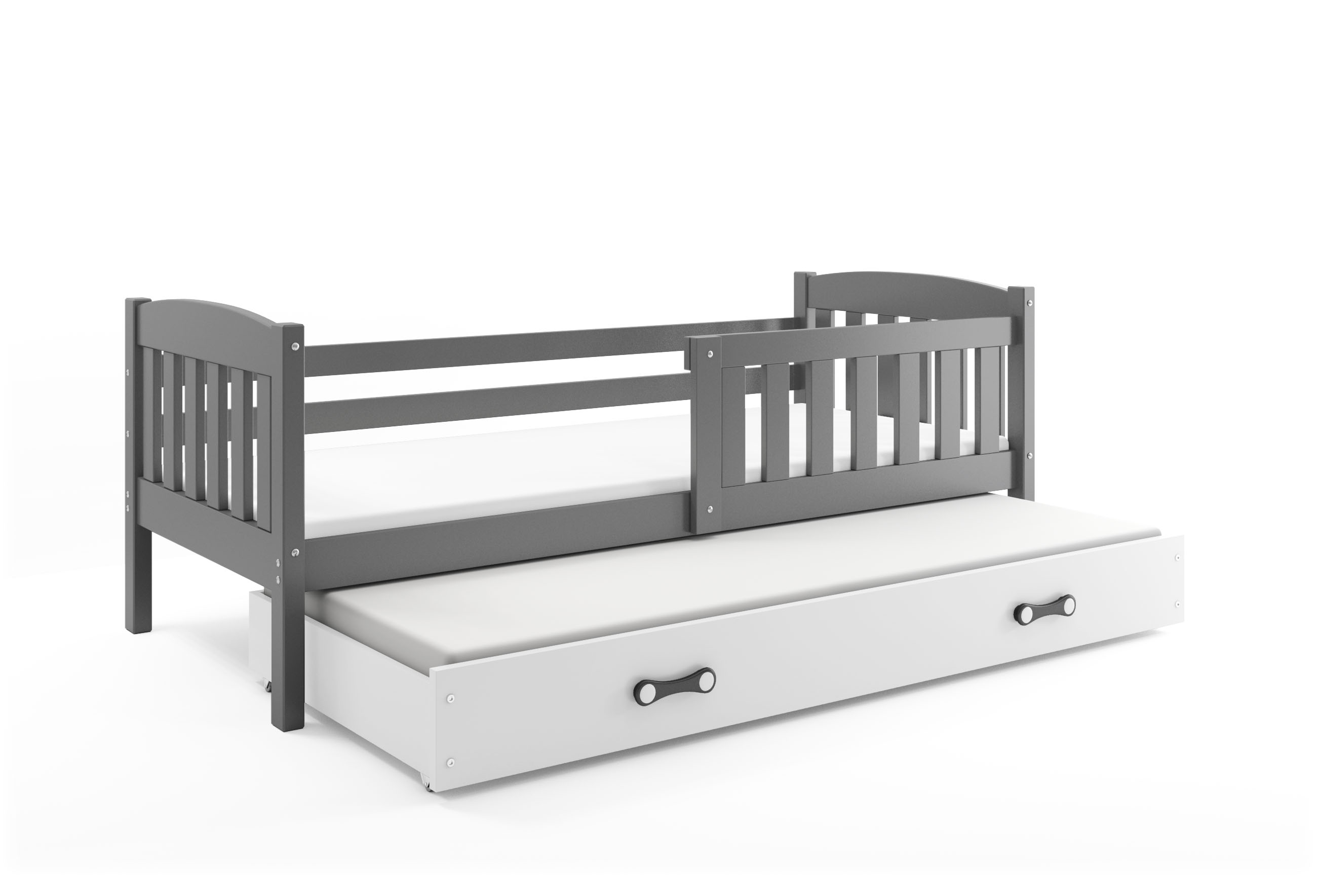 SMB Dětská postel s přistýlkou JAKE 2, 90x200 cm Dekor: Grafit, Barva šuplíku: Bílá