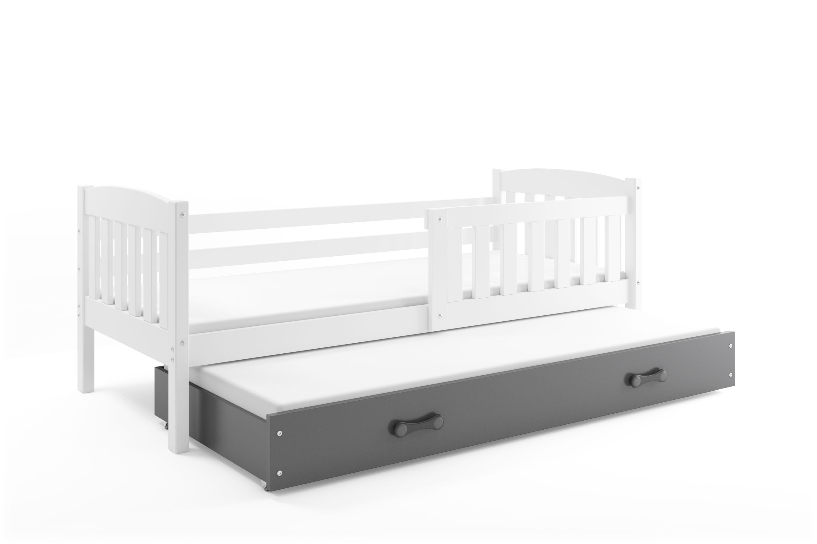SMB Dětská postel s přistýlkou JAKE 2, 90x200 cm Dekor: Bílá, Barva šuplíku: Grafit
