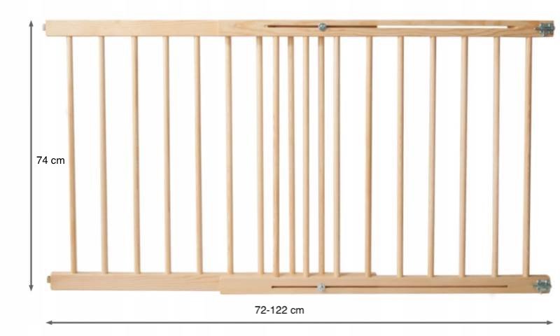 Levně OL Zábrana dveře, schody 72-122 cm výška 74 cm