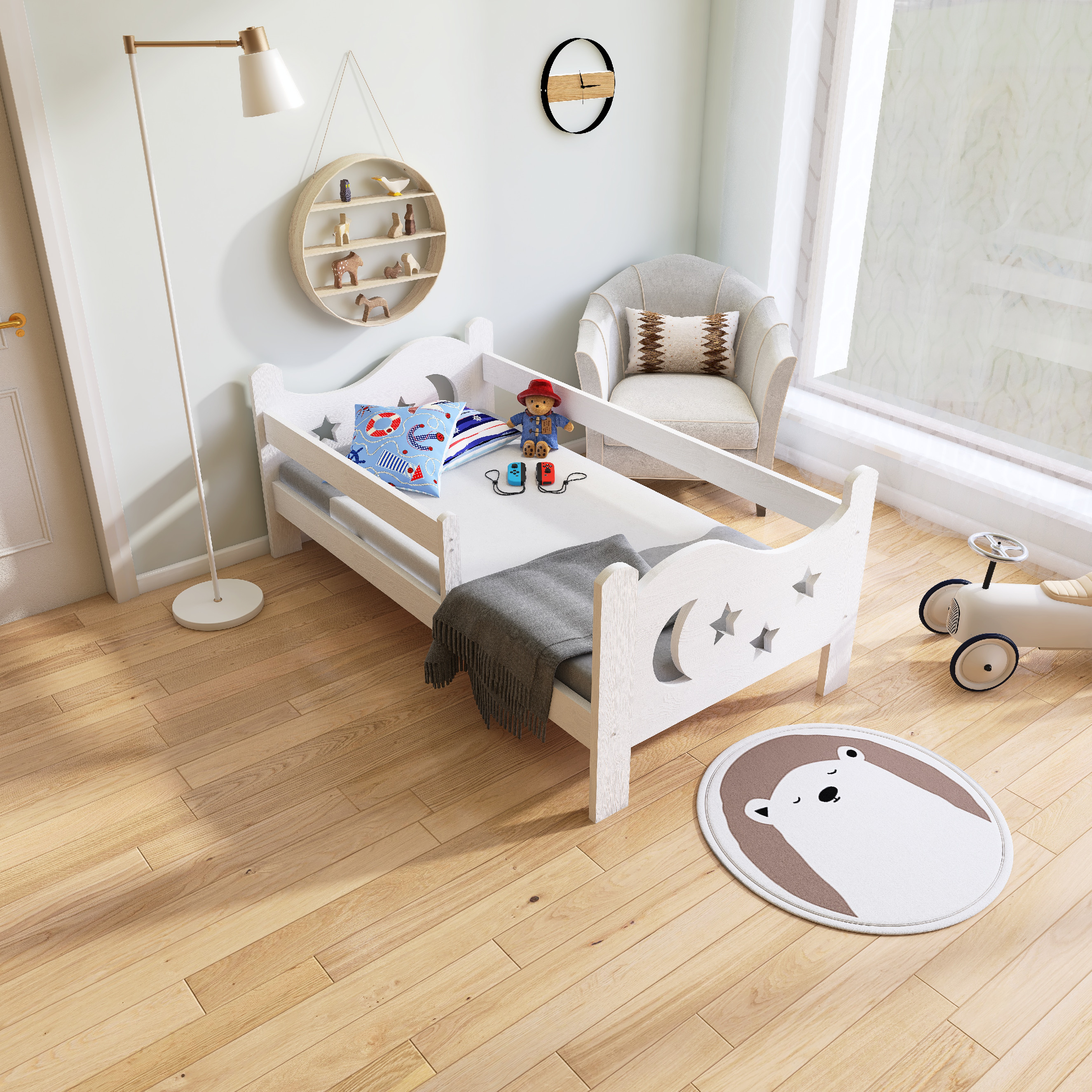 STA Postel Bohoušek 180 x 80 cm - barva Bílá + rošt