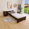 Postel masiv Evropa ořech 90 x 200 cm+matrace PUR T-25+rošt