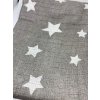108389 183415 baby nellys kvalitni bavlnena plenka tetra premium 70x80cm hvezdicky sede na bile