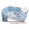 Luxusní sada do postýlky 3-dílná - Modrá panda + Zavinovačka zdarma