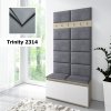 Předsíňová stěna s čalouněnými panely Trinity - Šedá