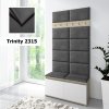Předsíňová stěna s čalouněnými panely Trinity 1 - Bílá sonoma / Tmavě šedá 2315