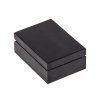 Dřevěná krabička s vystýlkou - 10,7x7,7x3,7 cm, Černá