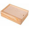 Dřevěná krabička na fotografie 9x13 - Přírodní 17x12x5,3 cm, Přírodní
