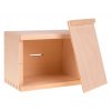 Dřevěná pokladnička - 13x10x9 cm, Přírodní