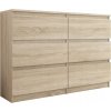 KOMODA 140 CM SONOMA SZAFKA 6 SZUFLAD PRODUCENT PL