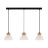 Závěsné svítidlo Prahas 3xE14 Max.40W - Černá / Dub / Bílá
