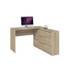 Rohový psací stůl PLUS s komodou 120 cm 2D3S - Dub sonoma