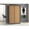 Šatní skříň IGA 120 cm - Antracit / Dub artisan