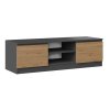 Stolek pod televizi RTV MALVA 120 cm - Antracit / Dub artisan