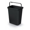 Odpadkový koš SYSTEMA BASIC recyklovaný černý, objem 10l