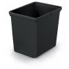 Odpadkový koš SYSTEMA BASIC recyklovaný černý, objem 23l