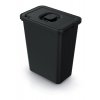 Odpadkový koš SYSTEMA recyklovaný černý, objem 10l