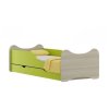 Postel Lojzík N21 180/90 cm + matrace + šuplík zelený