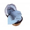 Mušelínový polštářek + deka do kočárku - modrá