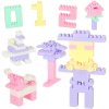 Klocki konstrukcyjne cegly edukacyjne BOX 580 elementow pastelowe 142056