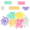 Klocki konstrukcyjne cegly edukacyjne BOX 580 elementow pastelowe 142055