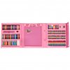 Zestaw plastyczny do malowania w walizce 208 elementow rozowy 141178