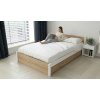 Postel z masivu Iris Double 80x200 cm, BÍLÁ/Dub Artisan