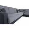 Rohová sedačka NERO, 308 cm Světlá šedá/ Tmavá šedá MALMO 92/MALMO 94