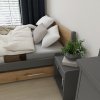 Postel z masivu Iris Double 160x200 cm, GRAFIT/Dub Artisan - 2. jakost