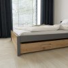 Postel z masivu Iris Double 160x200 cm, GRAFIT/Dub Artisan - 2. jakost